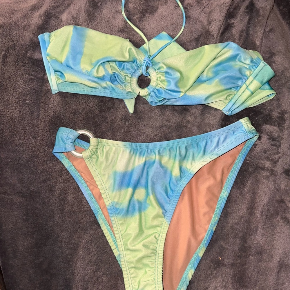 Lucy in the Sky Blue and Green Bikini